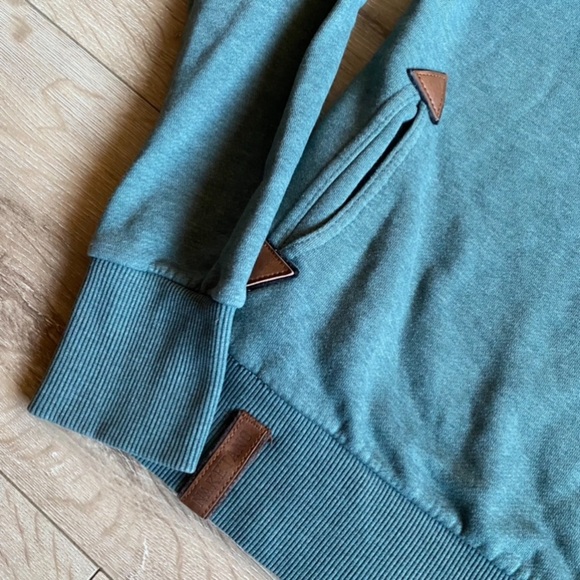 Naketano hoodie pullover cowl neck owl detail leather patches medium - Picture 10 of 14